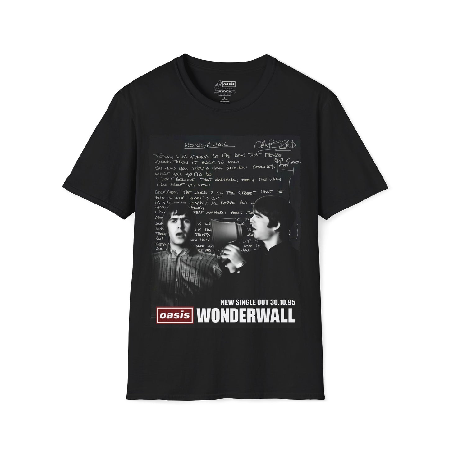 Wonderwall 30 - Lyrics edition -Hand written - Black