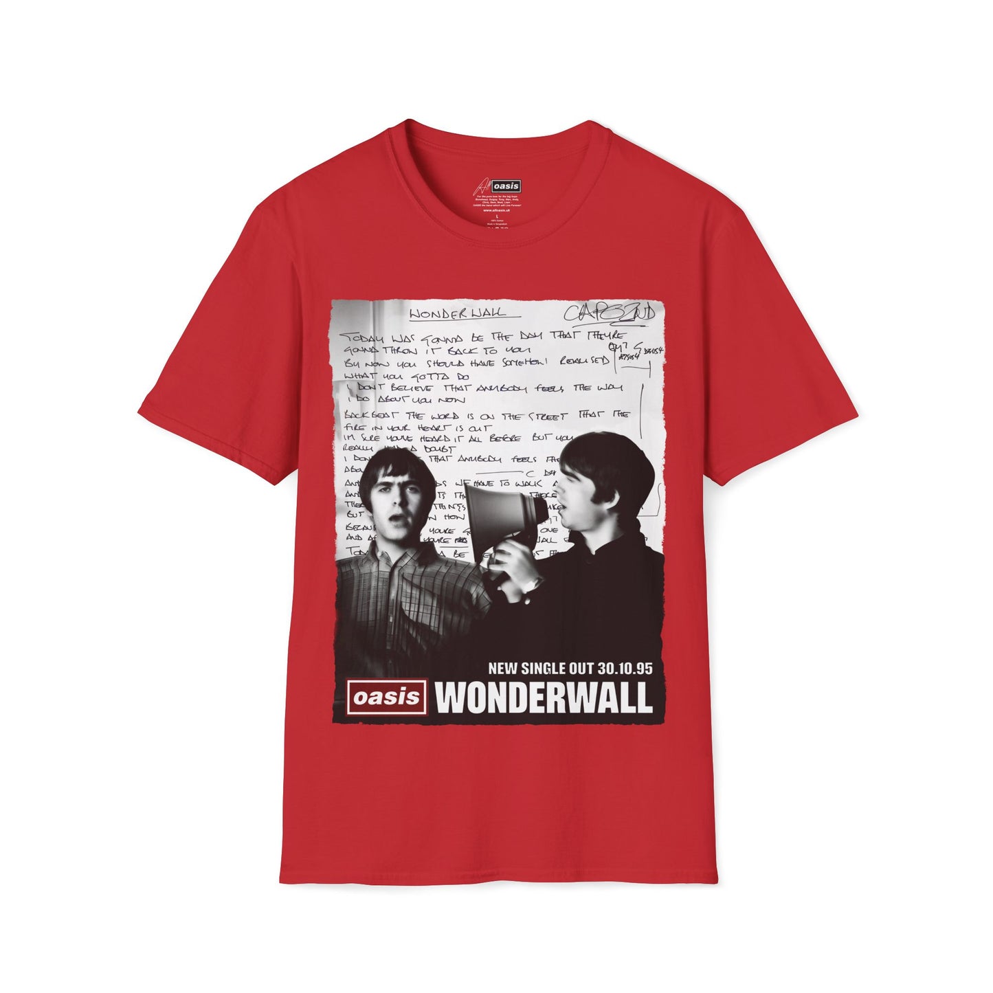 Wonderwall 30 - Lyrics edition -Hand written - White