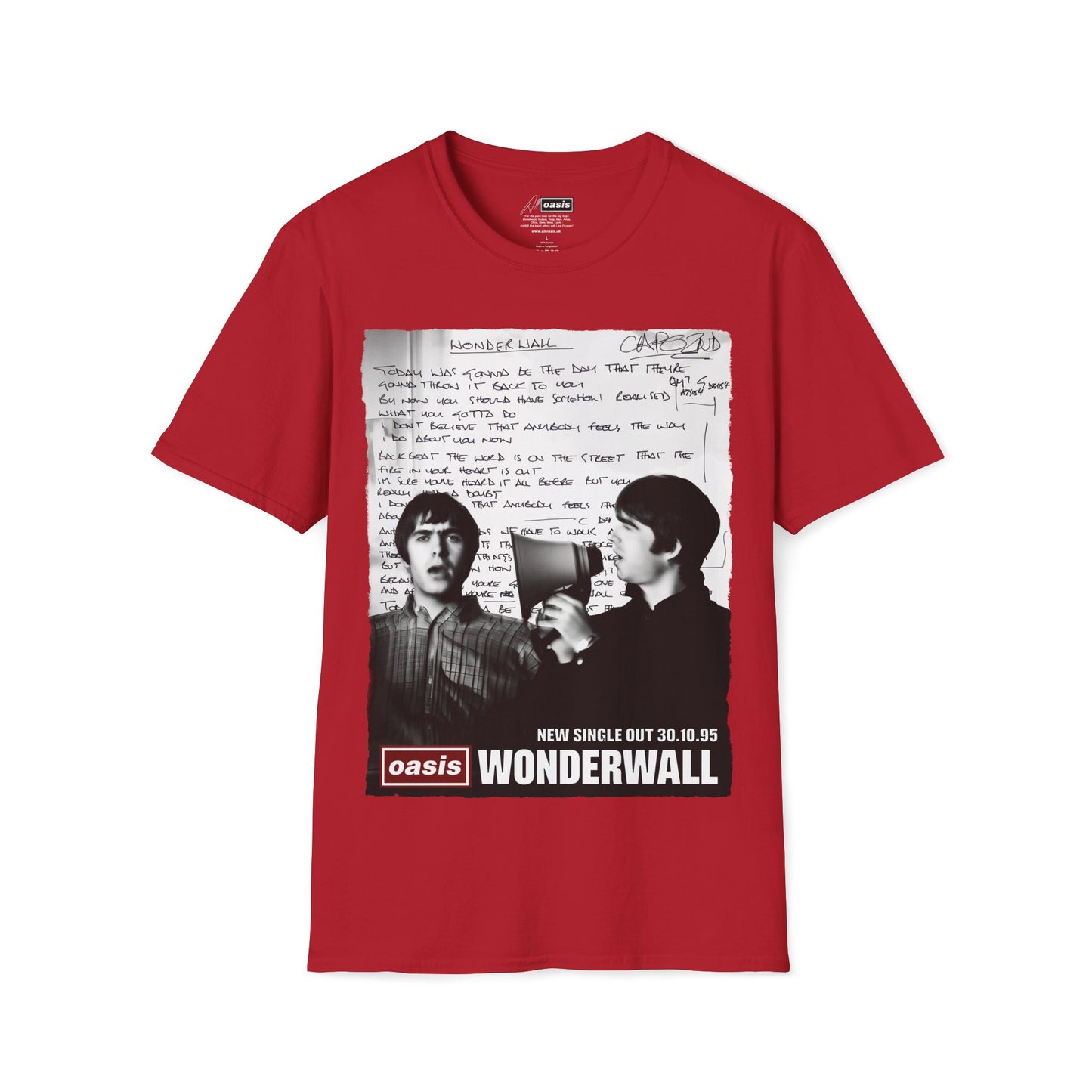 Wonderwall 30 - Lyrics edition -Hand written - White